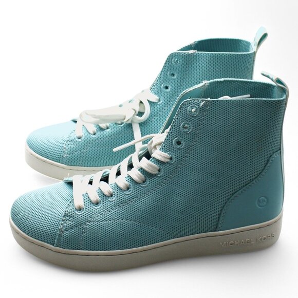 Michael Kors Women S Edie Knit Lace-up High-Top Sneakers Women S Shoes - Picture 6 of 8